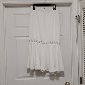 Isabel Garcia womens L white mermaid tail midi skirt